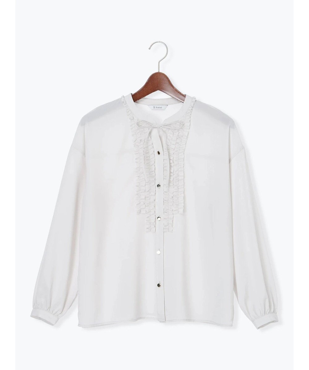 Te chichi フロントフリルキーネックブラウス 