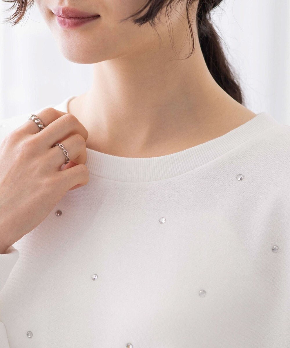 WEGO ラインストーンドットショートスウェット 