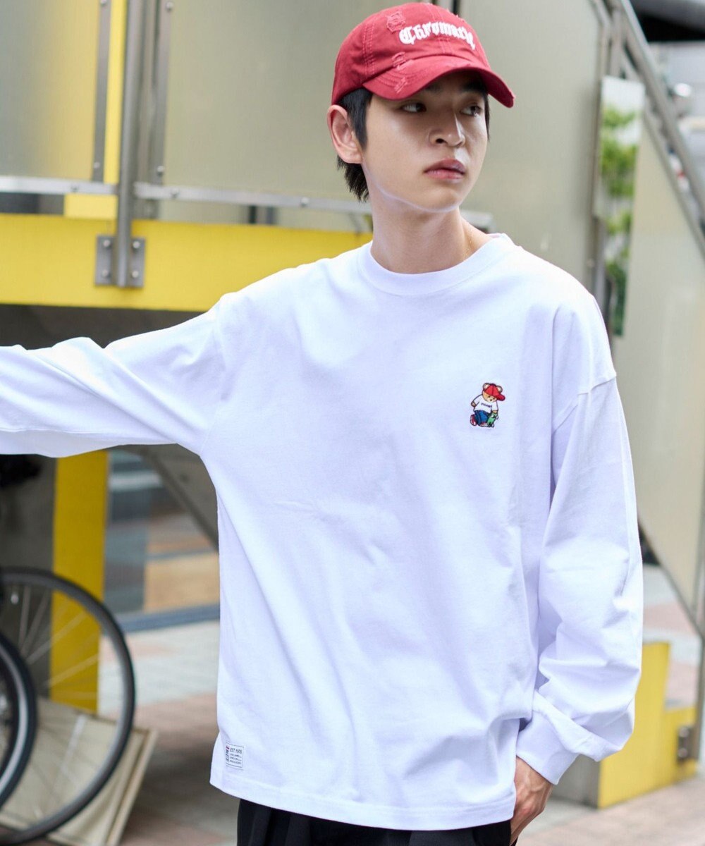 WEGO 【ユニセックス着用ITEM/MLサイズ展開】別注VISIONベアワンポイントT（LS） 