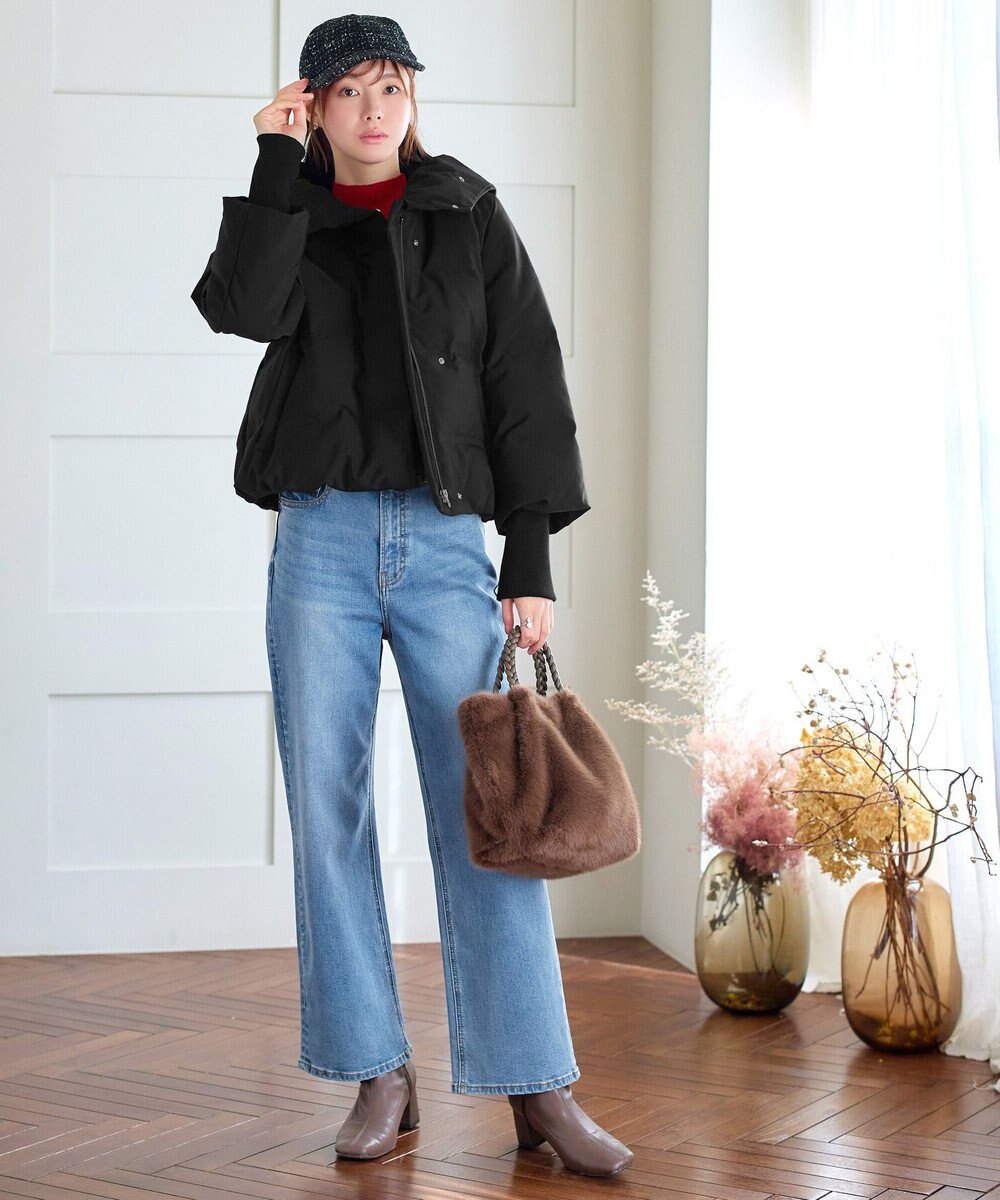 Tiaclasse 袖口リブデザインシームレスダウン 