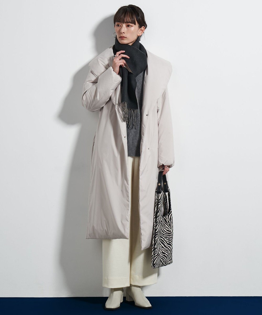 ICB 【洗える】 ウォッシャブルウールジャージー ワイドパンツ 