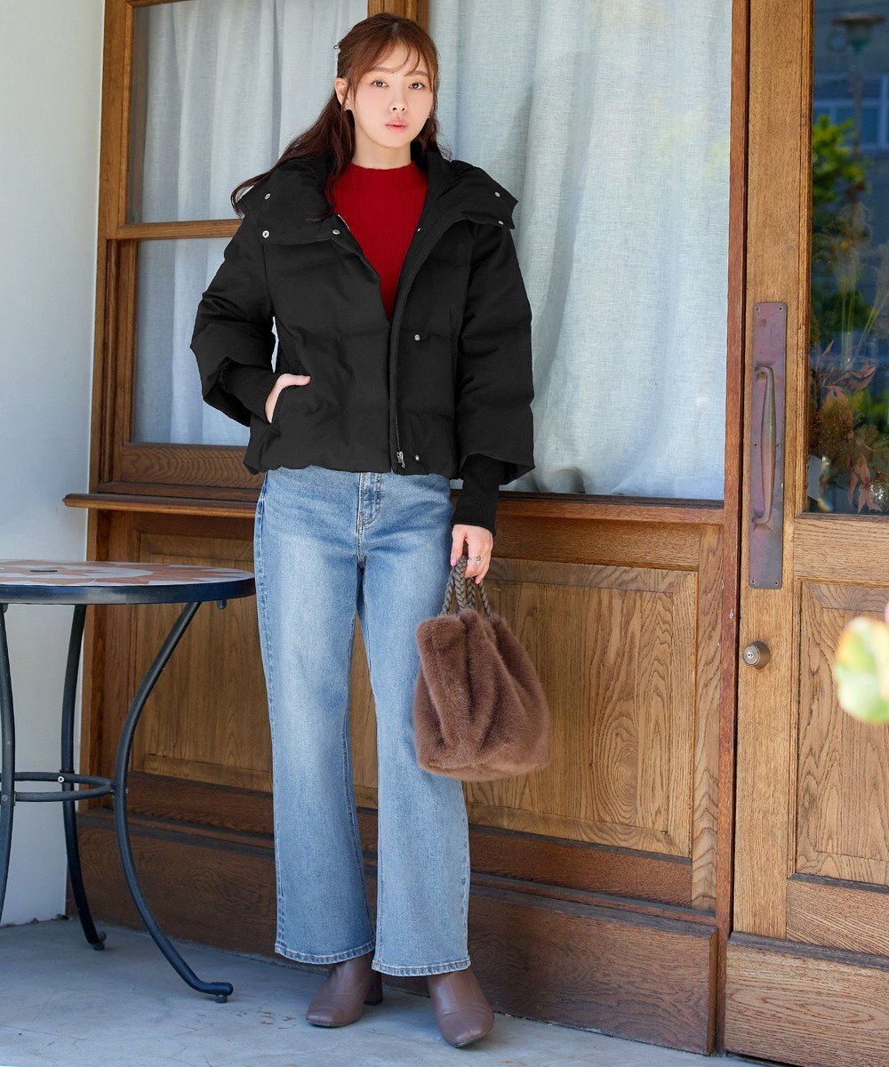 Tiaclasse 袖口リブデザインシームレスダウン 