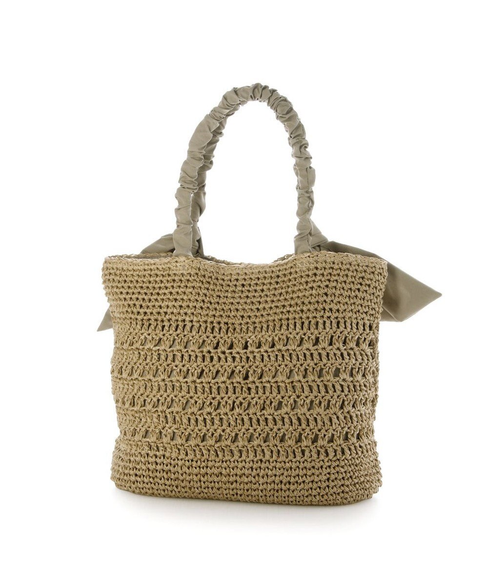 UNBILLION カシュカシュ cachecache / 下がりリボン柄編みトート カゴバッグ 
