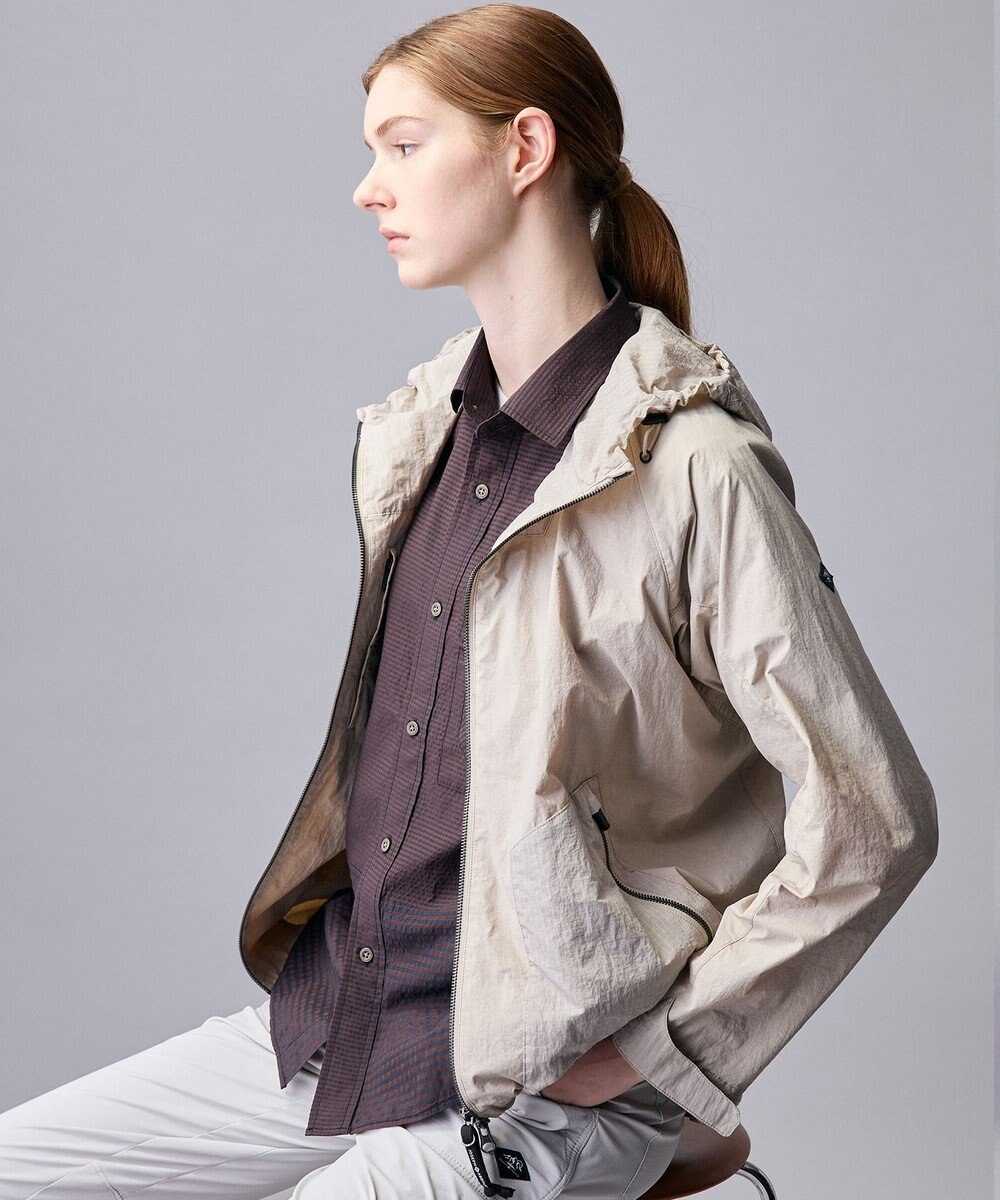 JOSEPH ABBOUD MOUNTAIN 【ナチュラルカラー/ストレッチ】ナイロンコンビガーメントダイパーカー 