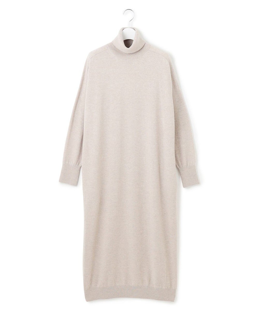 23区 S 【洗える】カシミヤブレンド タートルネック ニットワンピース 
