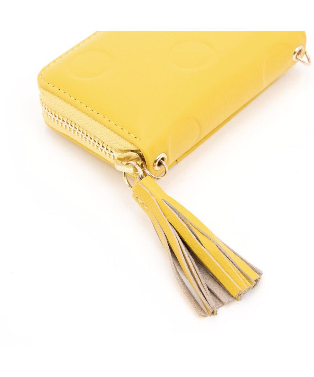 UNBILLION ペルケ perche / ドット型押し・ジャバラチャームウォレットショルダー 