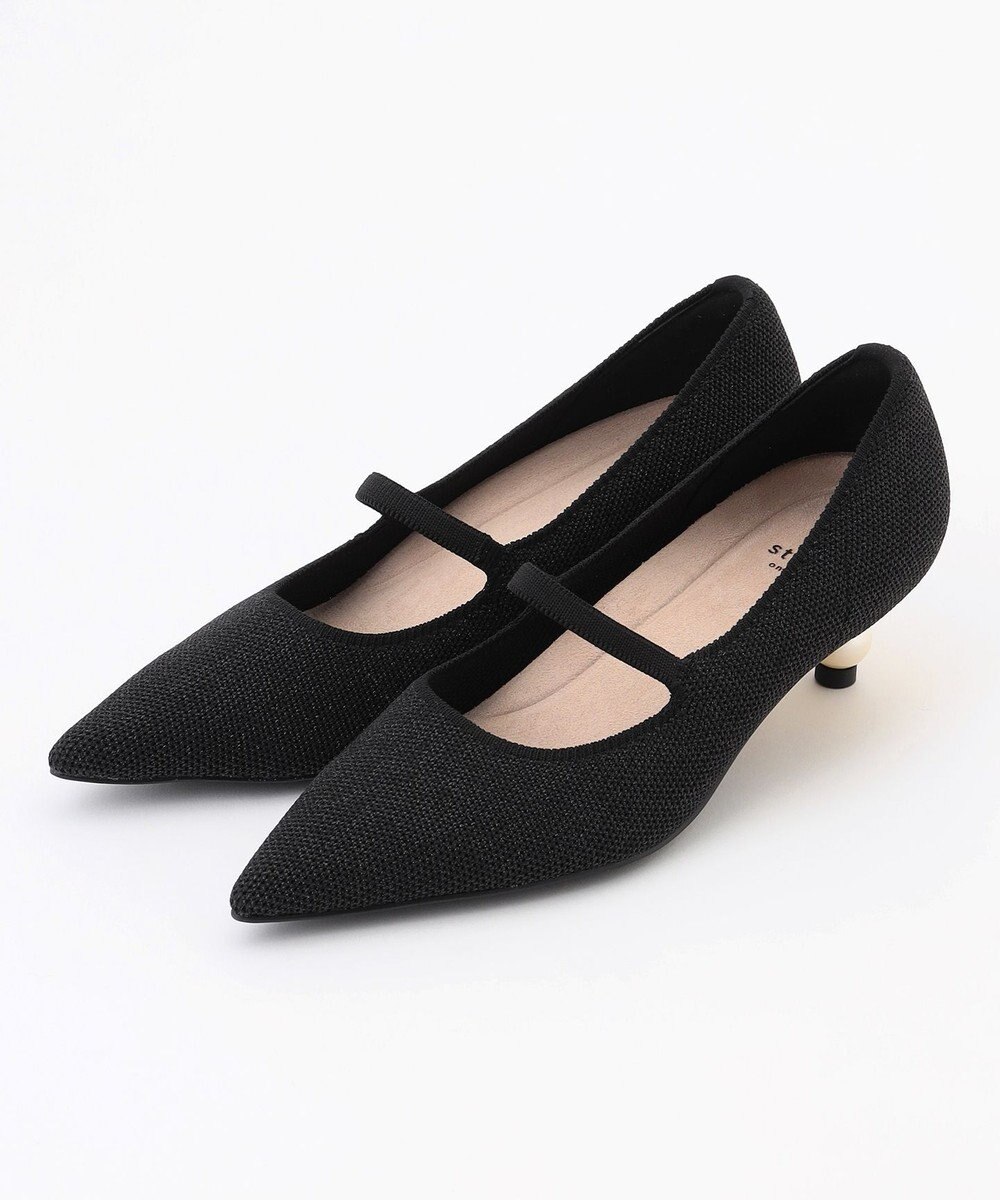 steppi 【洗える/撥水】パールヒール パンプス 