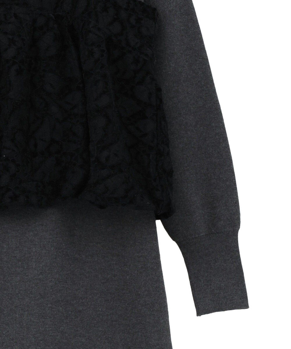 YECCA VECCA 【2点SET】バルーンキャミ付きニットワンピース 