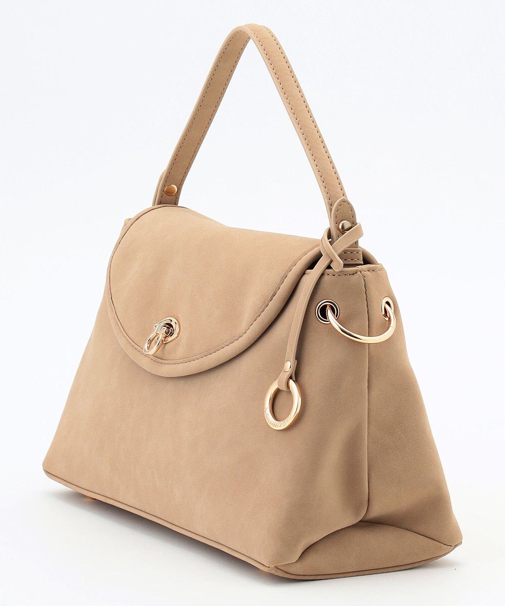 組曲 スエードライク トップハンドルバッグ 