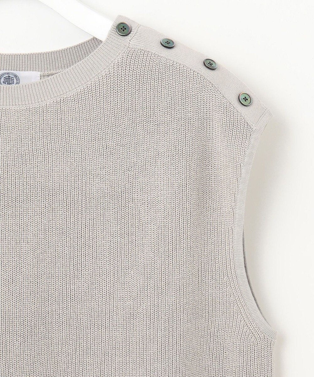 J.PRESS LADIES L 【洗える】GIMA COTTON ニット ベスト 