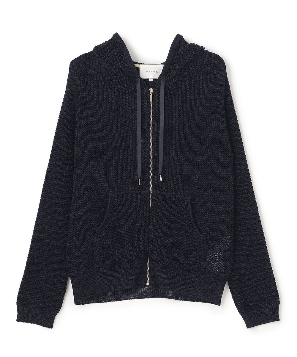 BEIGE， OPTICAL / フードカーディガン 