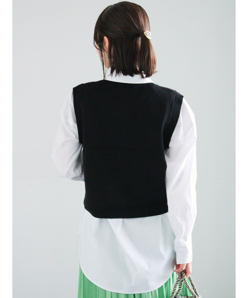Te chichi ポケット付きニットベスト 