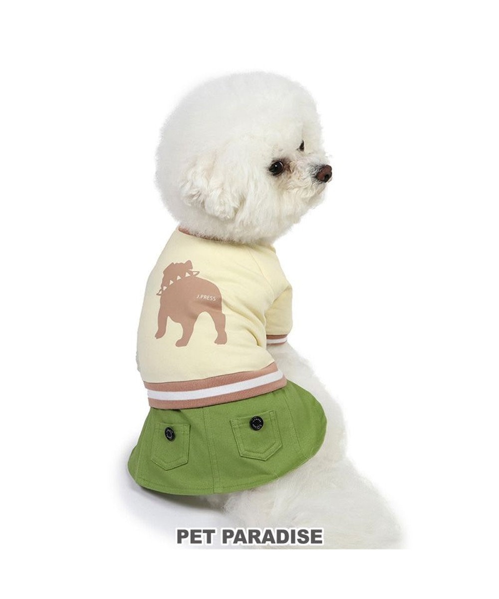 PET PARADISE J.PRESS バックブルドッグ スカートつなぎ 小型犬 ホワイト