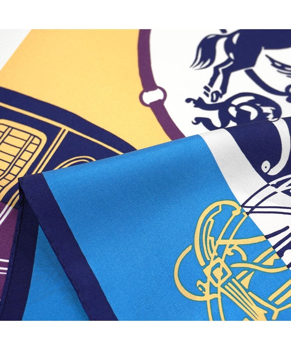 Marca 【Marcaオリジナル】色面シルエット馬車 小判スカーフ シルクツイル 