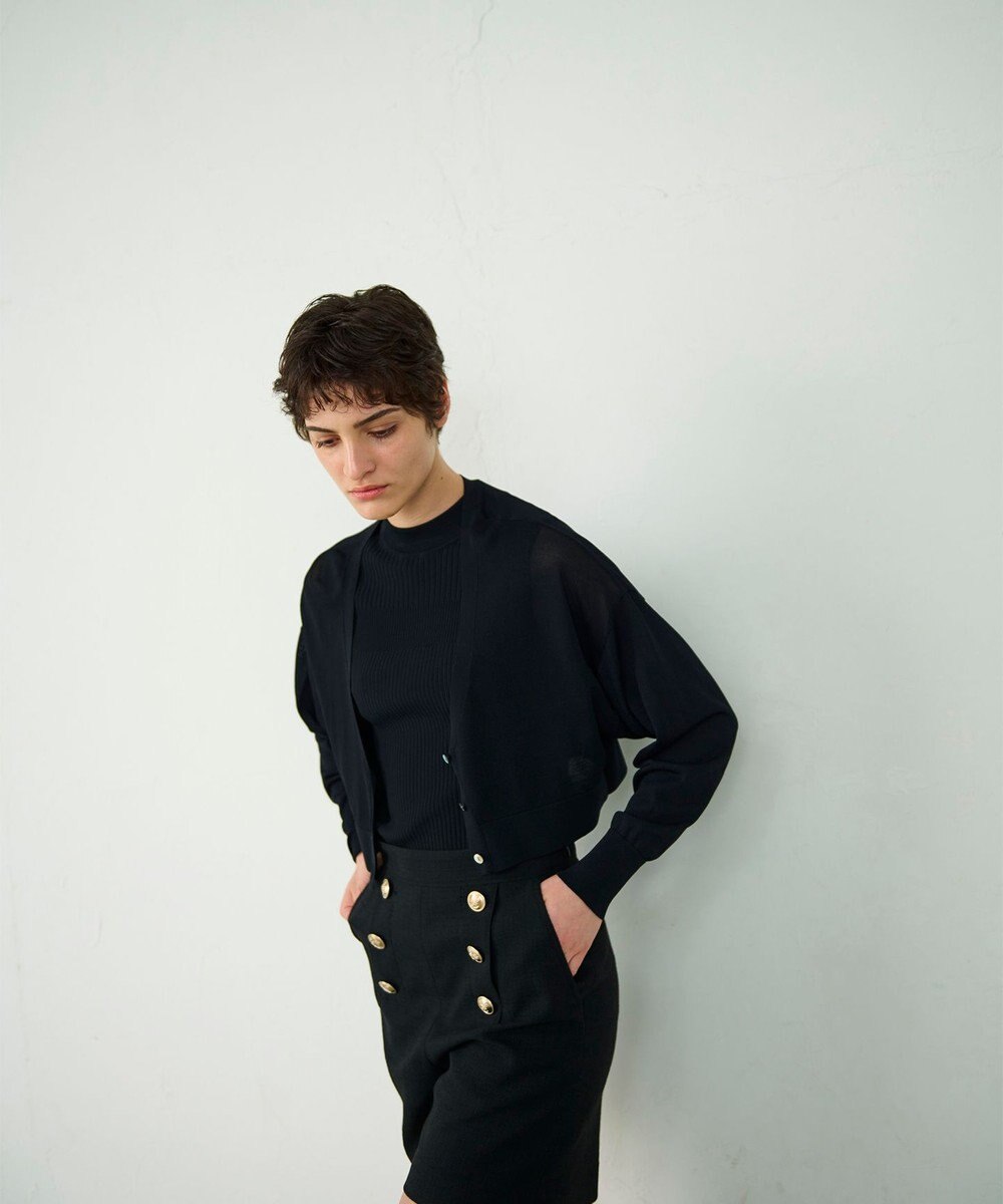 GRACE CONTINENTAL ショートドルマンニットカーディガン 