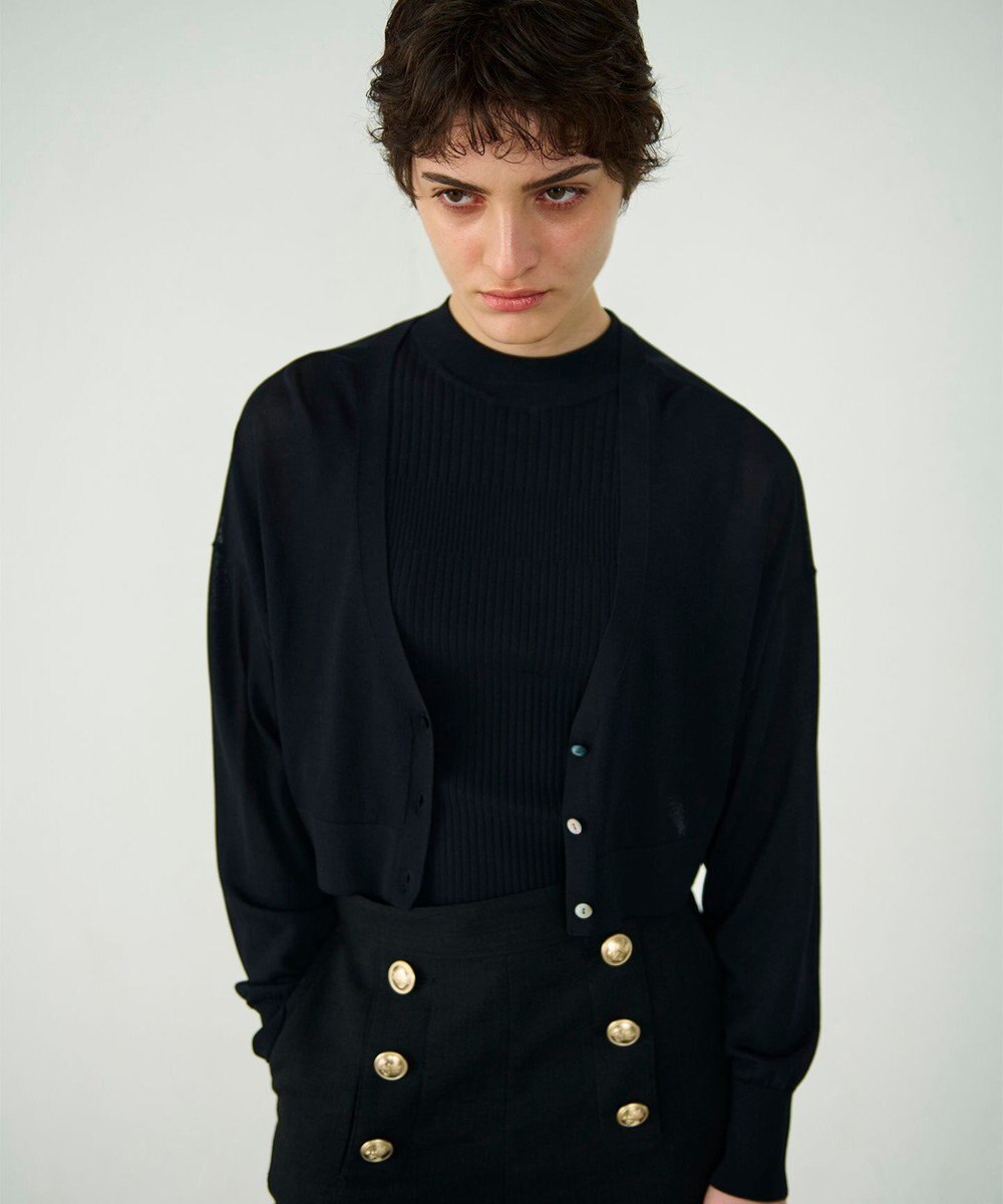 GRACE CONTINENTAL ショートドルマンニットカーディガン 