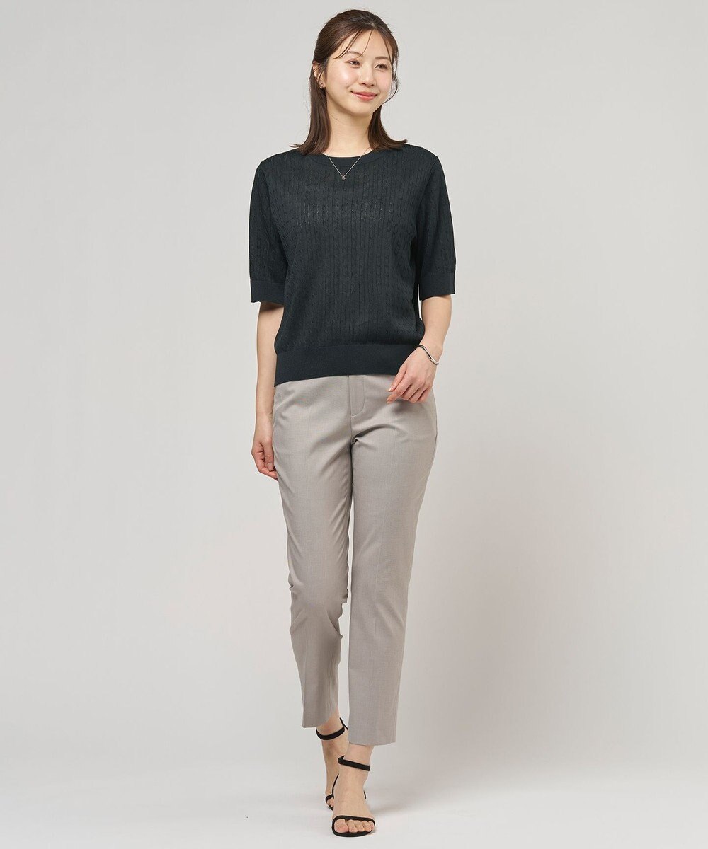 J.PRESS LADIES 【セットアップ対応・洗える・撥水】コットンFITTY テーパード パンツ 