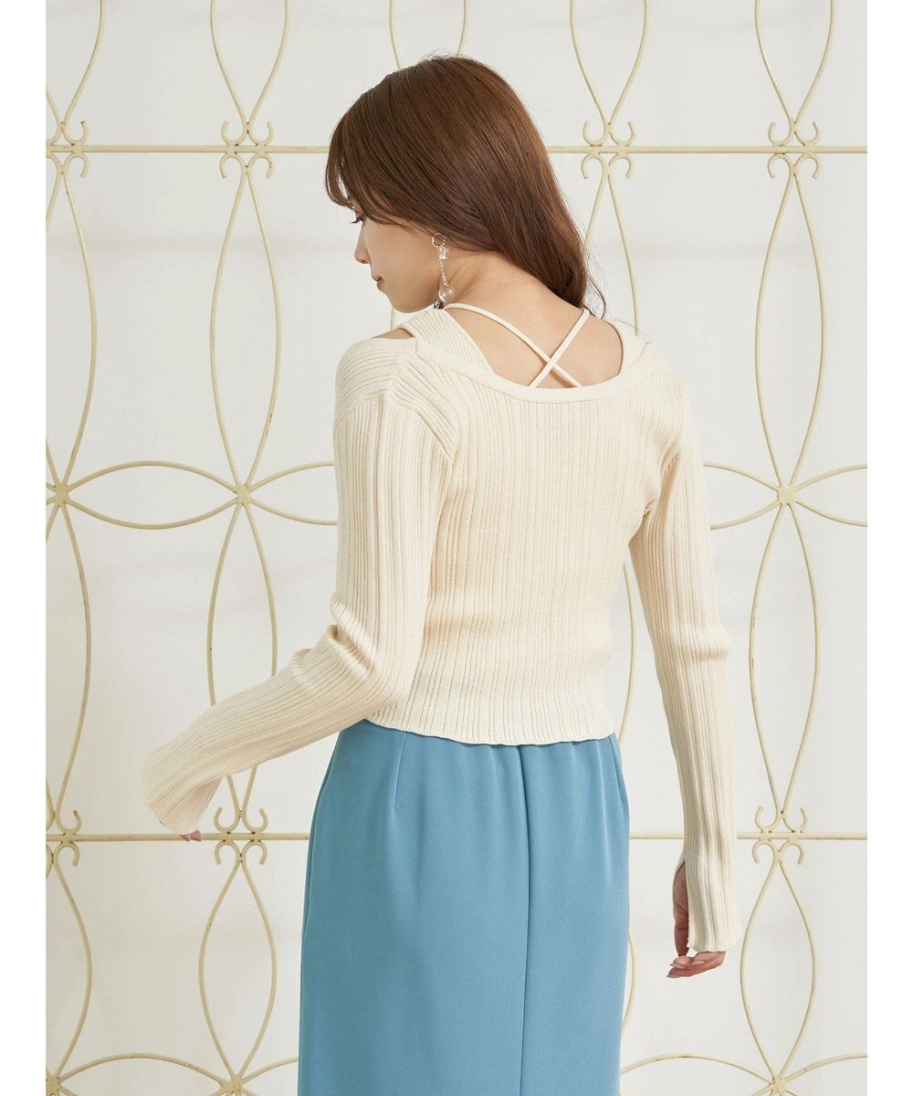 earth music&ecology ＳＥＴ２点ショートカーディガン＋レイヤードタンク 