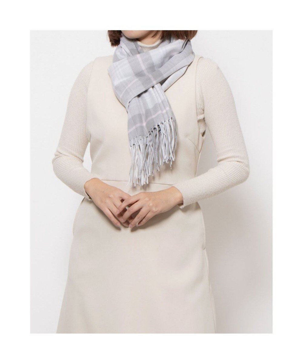 UNBILLION カシュネ cache nez / カシミヤ紡毛チェックストール 