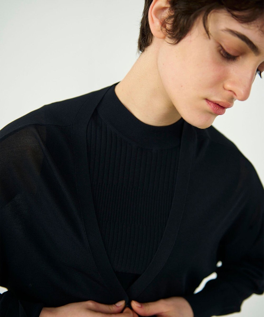 GRACE CONTINENTAL ショートドルマンニットカーディガン 