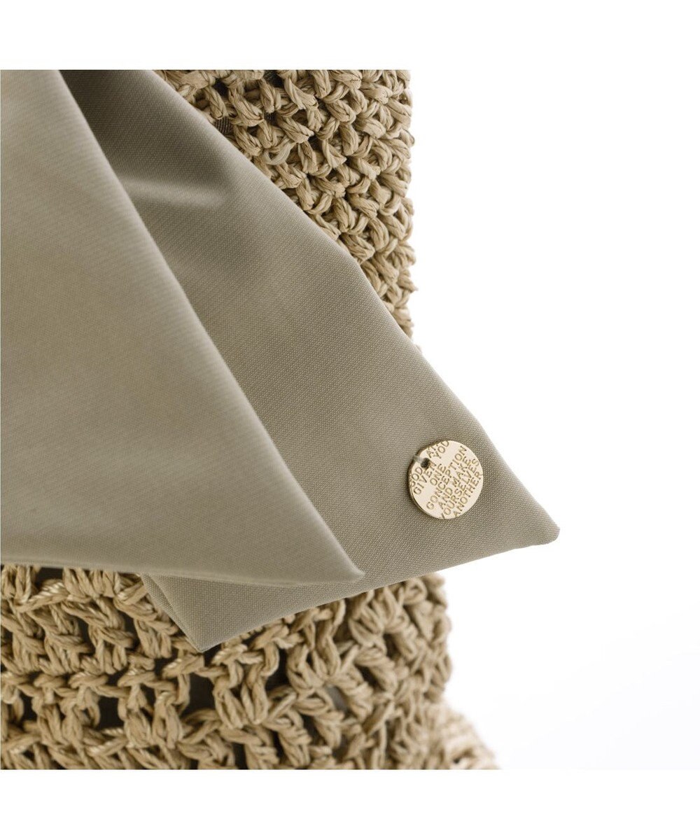 UNBILLION カシュカシュ cachecache / 下がりリボン柄編みトート カゴバッグ 