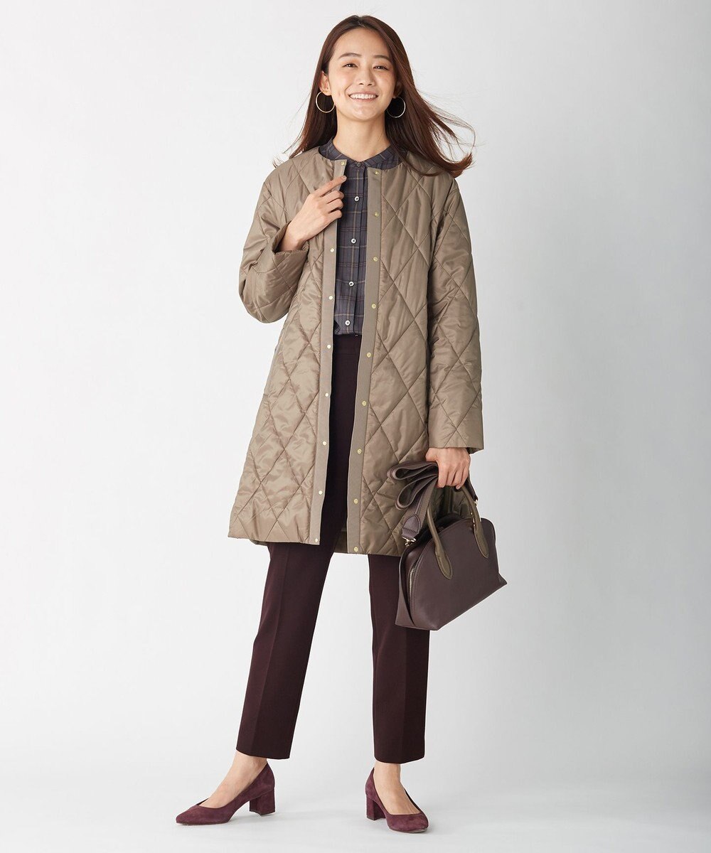 J.PRESS LADIES 【洗える】T/Rアルガンシルク クロップドパンツ 