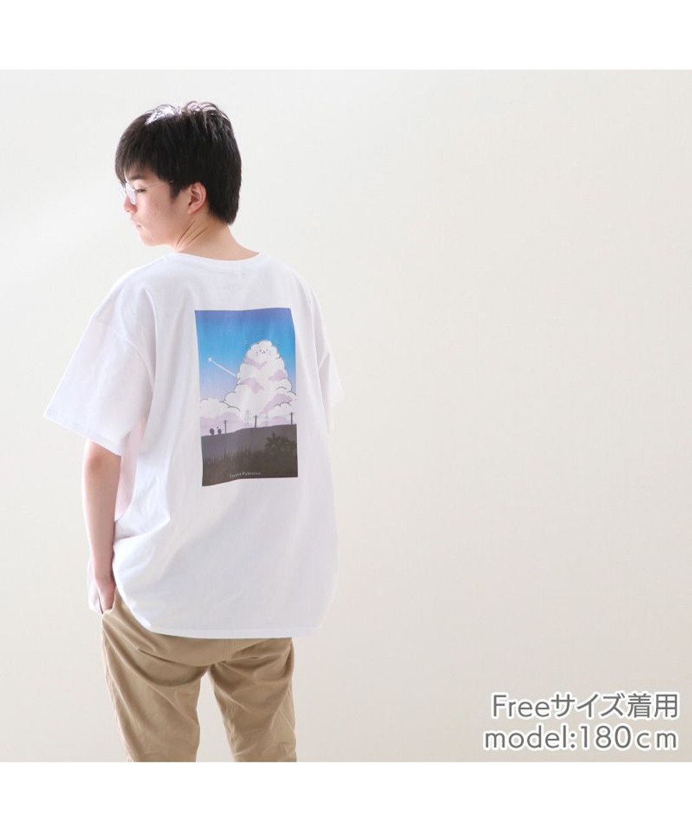Mother garden しろたん ビッグ Ｔシャツ 半袖 バックプリント 《入道雲》 フリーサイズ 