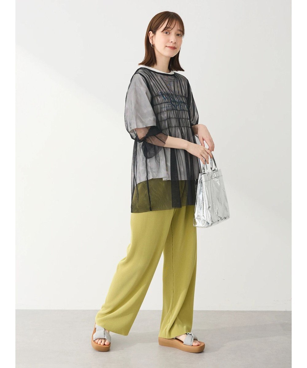 Green Parks チュールシャーリングチュニック 