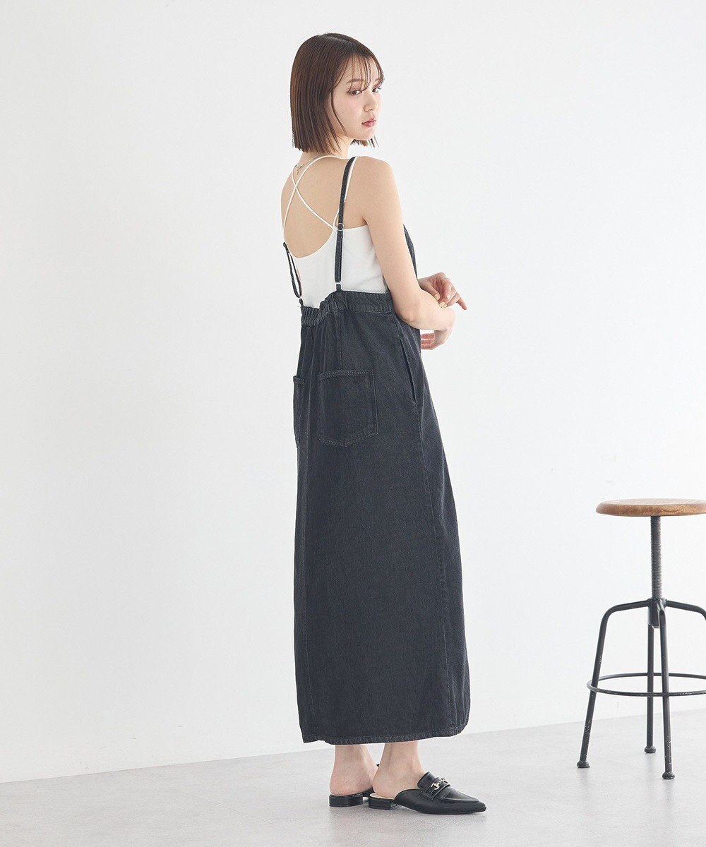 earth music&ecology ダブルジップデニムキャミワンピース 