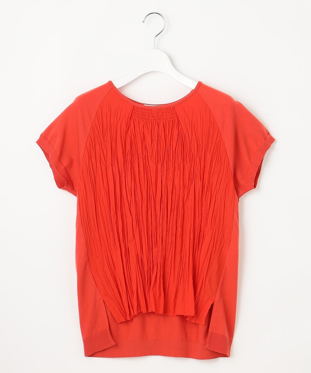 自由区 S 【洗える】ジョーゼットプリーツコンビ カットソー 