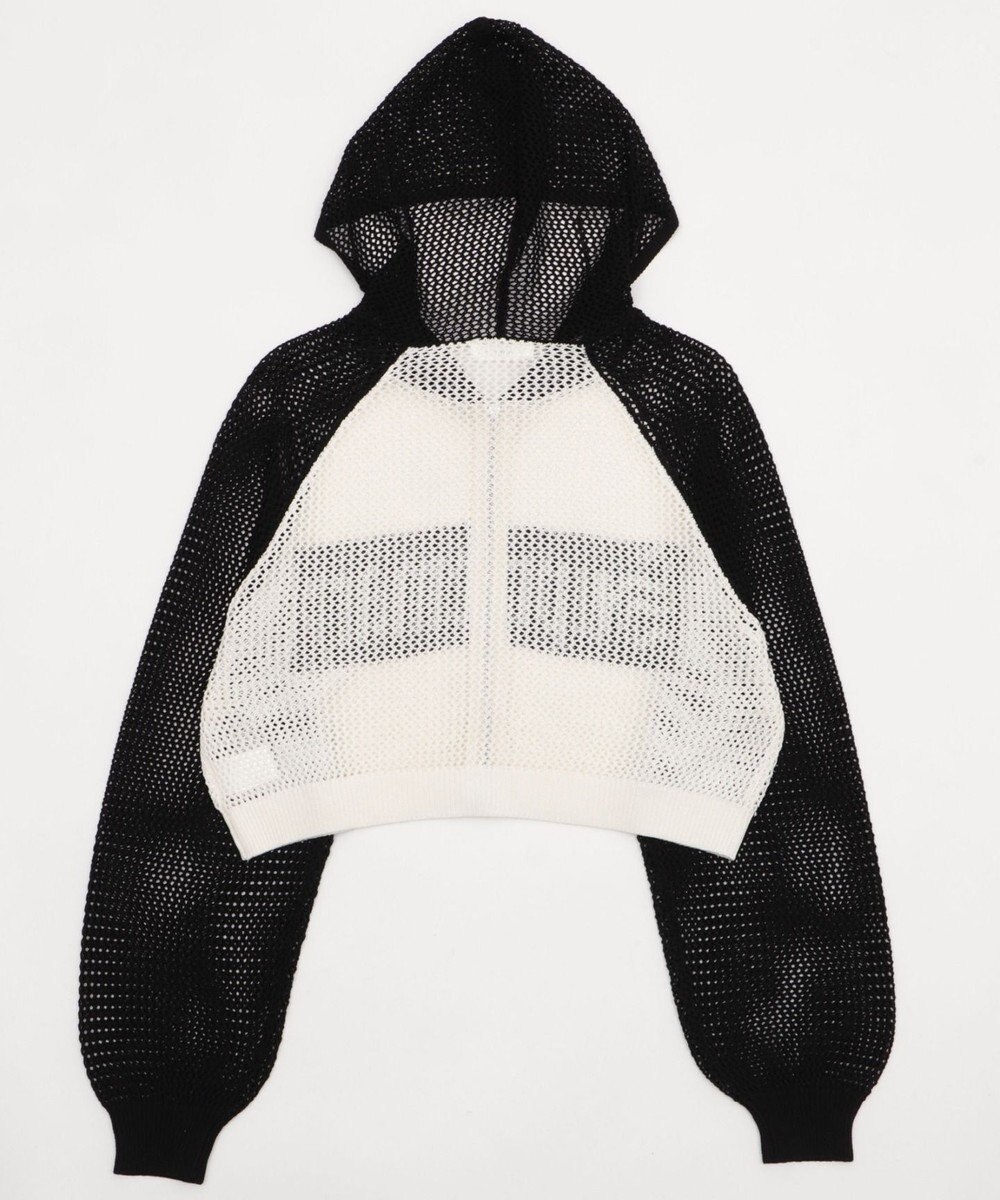 WEGO ラグランメッシュニットショートパーカー 