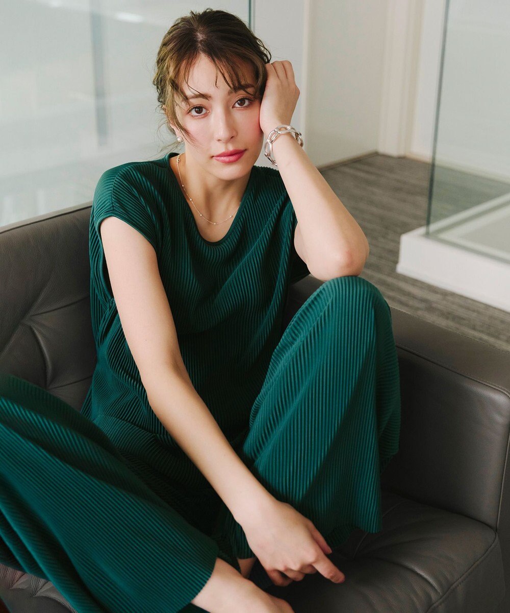 Tiaclasse 【2点セット・新色追加・洗える】クリスタルプリーツセットアップ 