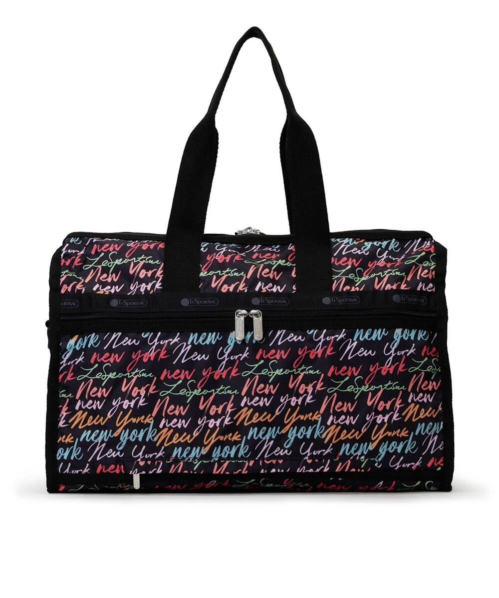 LeSportsac DELUXE MED WEEKENDER/NYCスクリプトブラック 