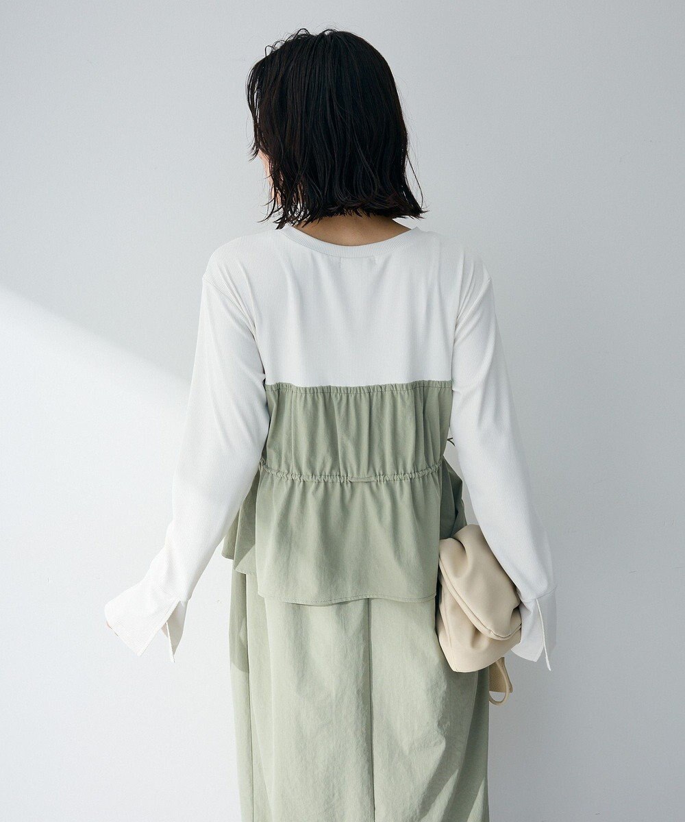 Green Parks ペプラムドッキングワンピース 