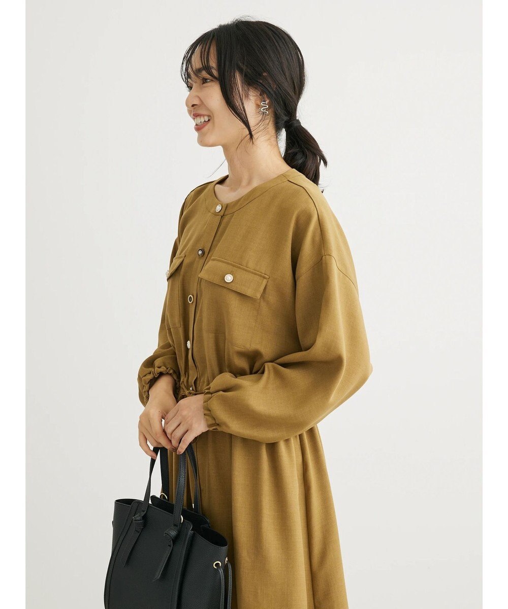 Green Parks ・ＥＬＥＮＣＡＲＥ　ＤＵＥ　イロイロ釦ドロストワンピース 