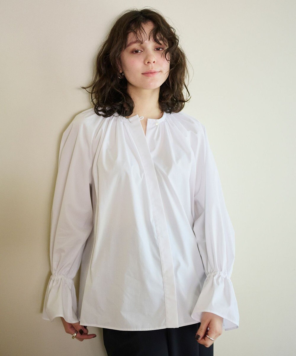#Newans 【洗濯機可】フルギャザーブラウス 