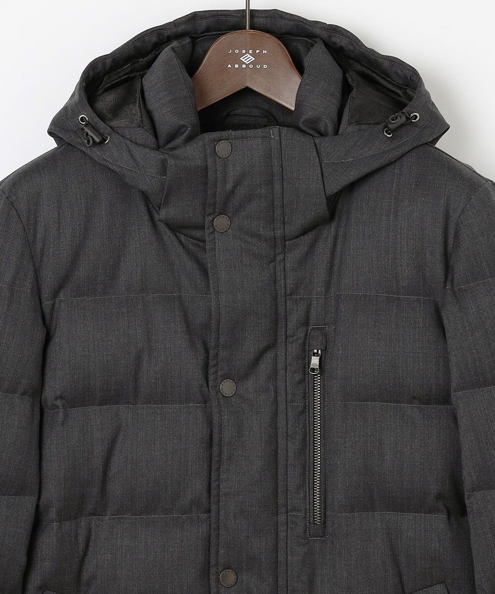 JOSEPH ABBOUD 【フード取り外し可】ライトメリノダウン ブルゾン 