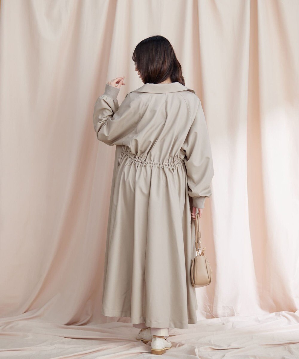 Tiaclasse 【洗える】ラグランパフスリーブトレンチコート 