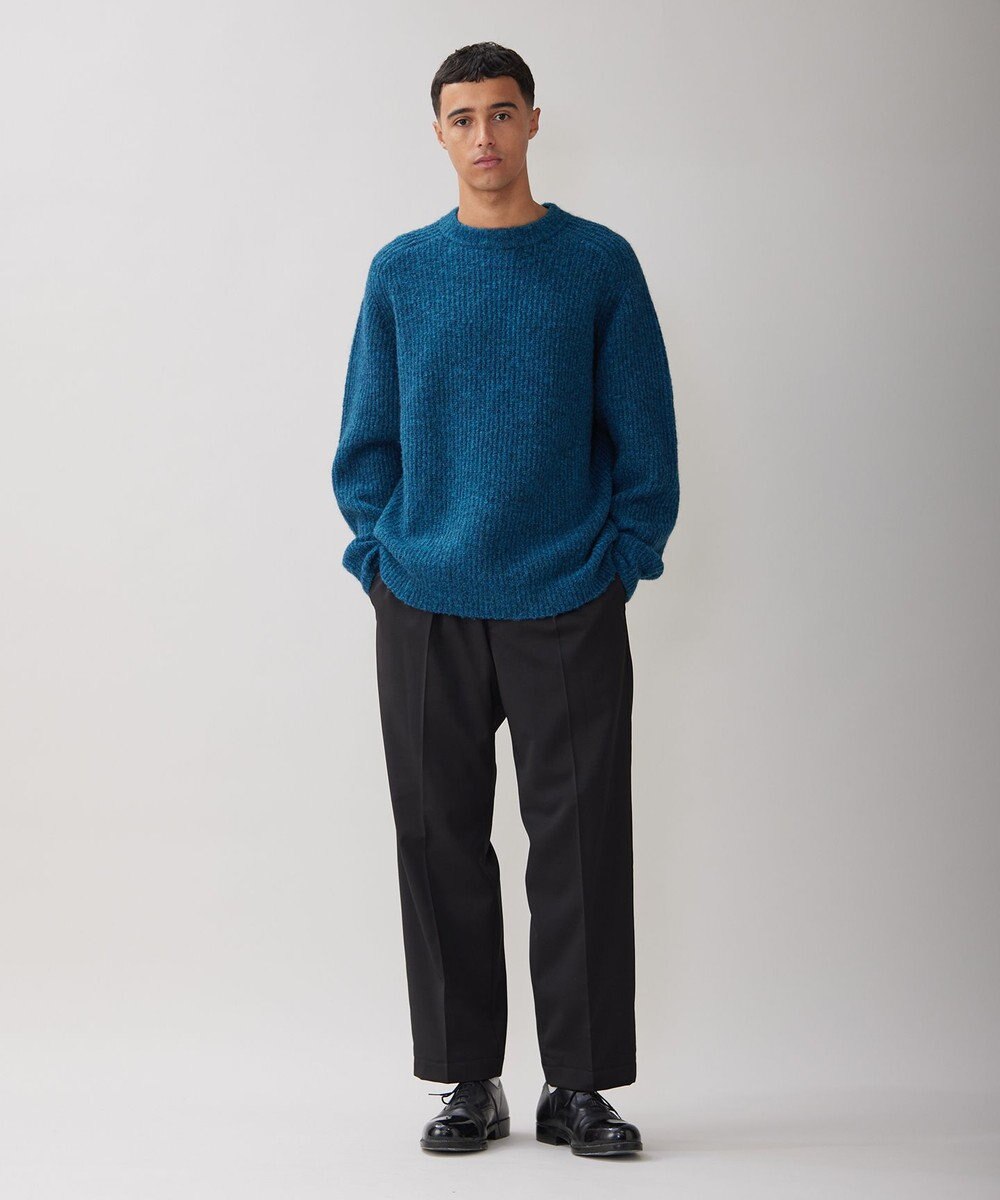 UNFILO MENS ヘアリー クルーネックニット 