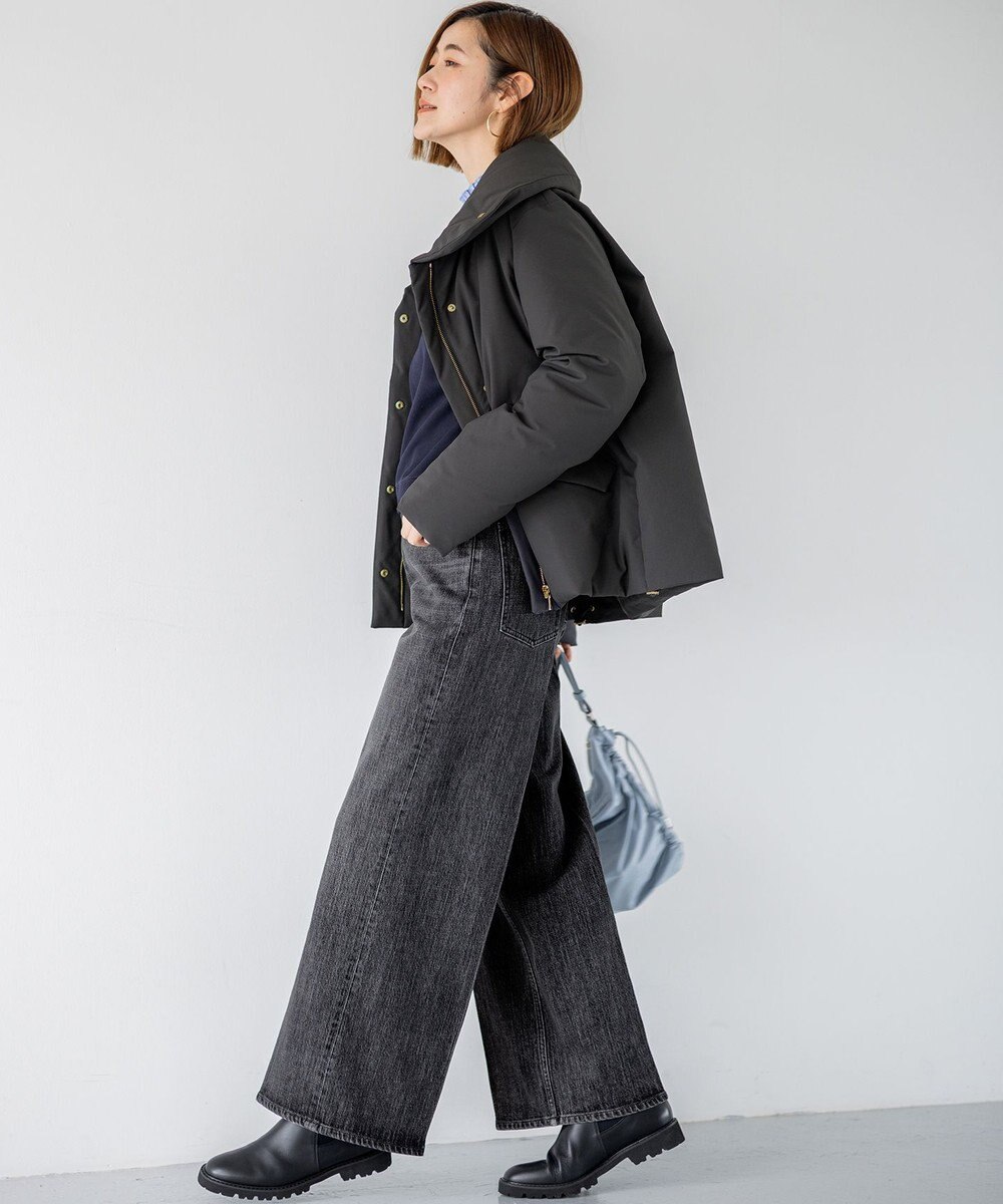 23区 L 【一部店舗限定/滝沢眞規子さん着用/撥水加工】ミリタリー Aライン ダウンコート 