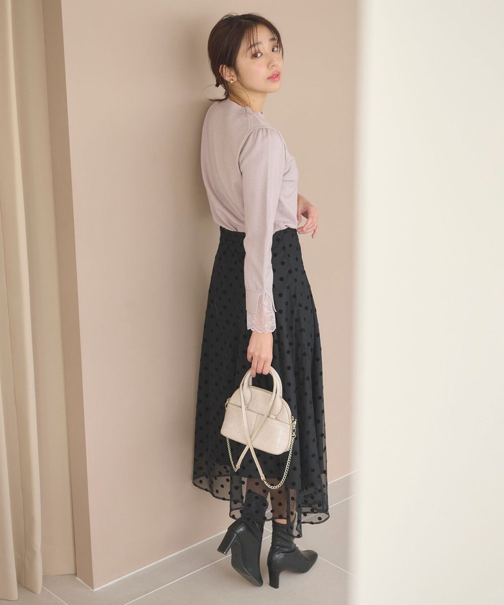 Feroux レースコンビ ニット 