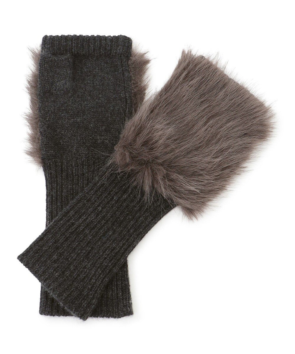 23区 【見上愛さん着用】フェイクファー ニット グローブ 