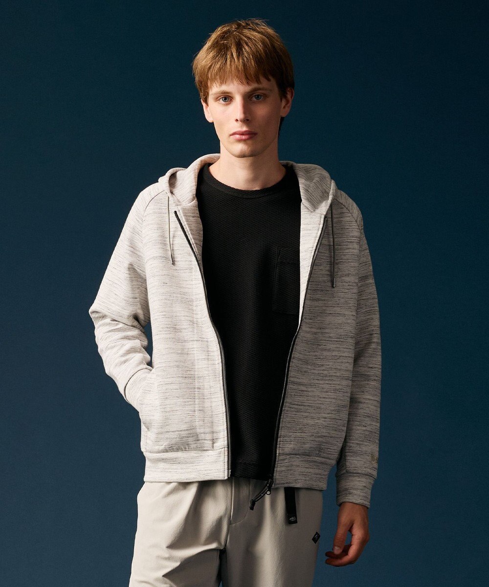 JOSEPH ABBOUD MOUNTAIN 【軽量/ソフト】ソフトダンボールニットジップパーカー 
