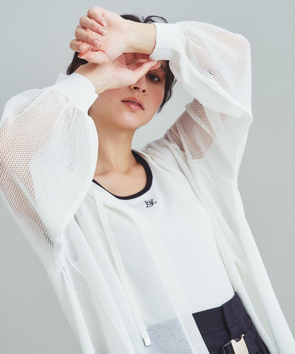 GRACE CONTINENTAL メッシュニットフーディー 