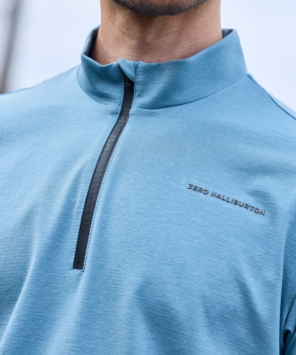 ZERO HALLIBURTON 【吸水速乾・UVケア】 着心地ジッパーモックネックTシャツ ZHG-M5S7b 82953 