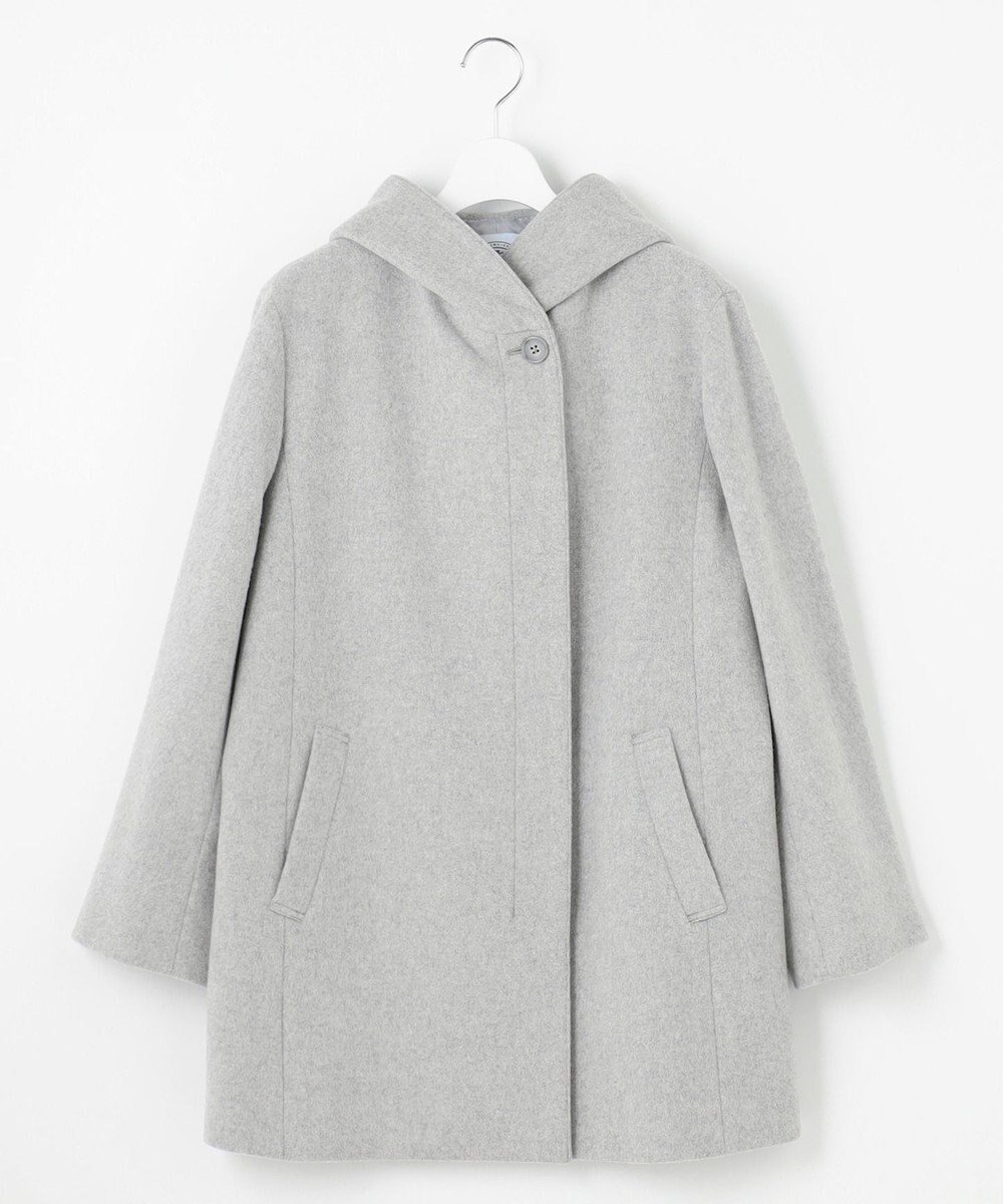 J.PRESS LADIES L ショートビーバー フーデット コート 