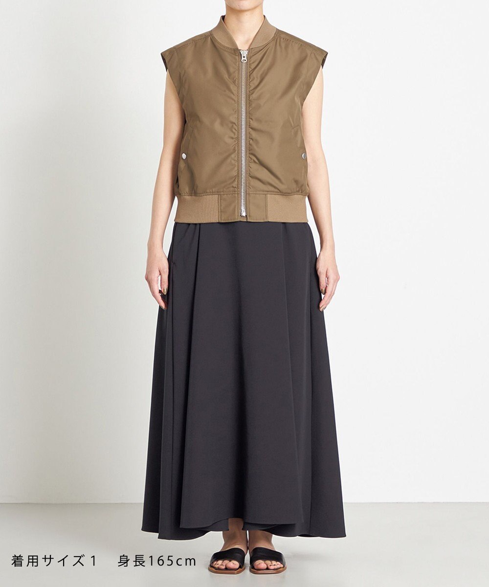 NAVE 【Nave　洗える】リサイクルツイル ノースリーブブルゾン 