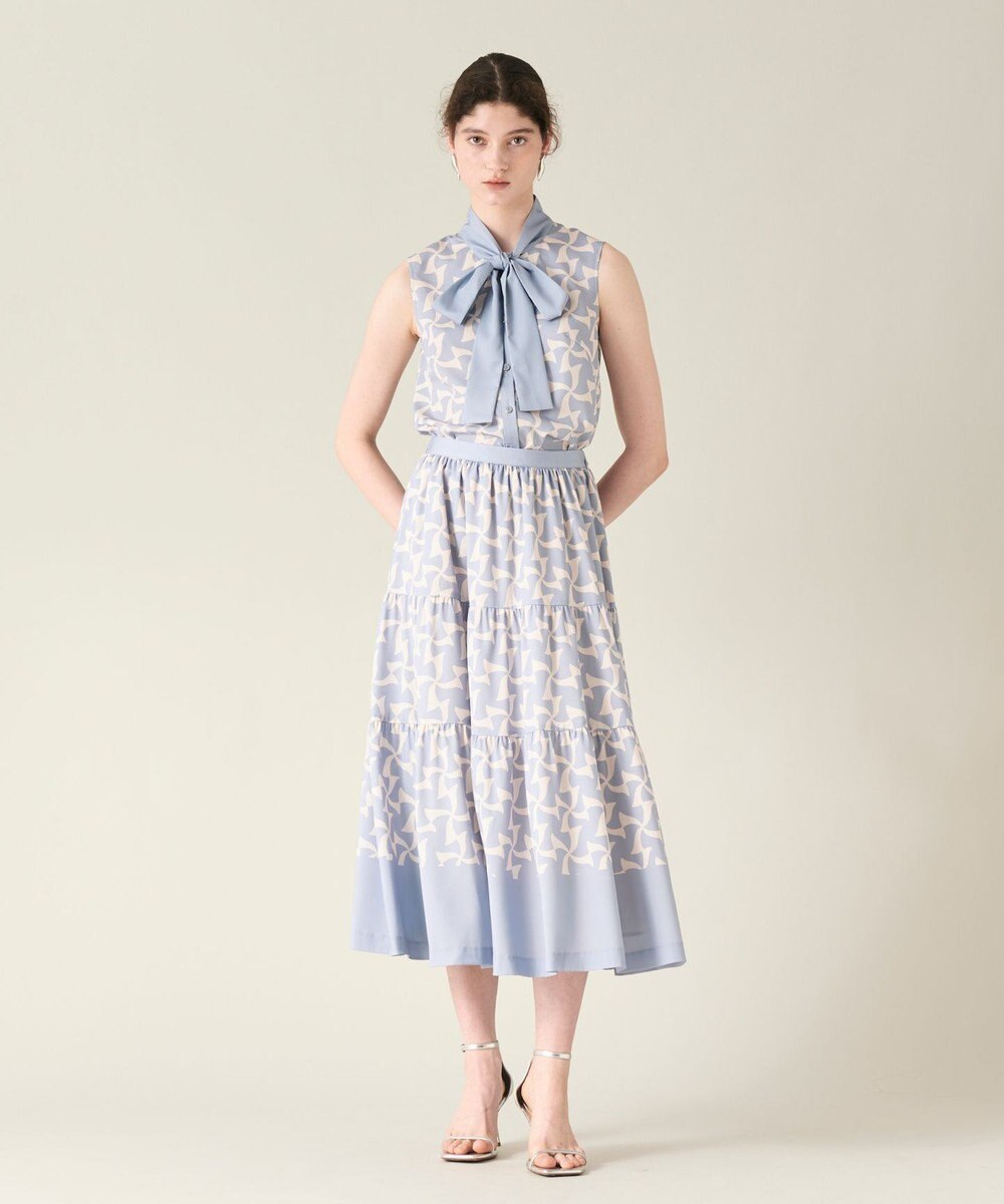 GRACE CONTINENTAL リボンプリントスカート 