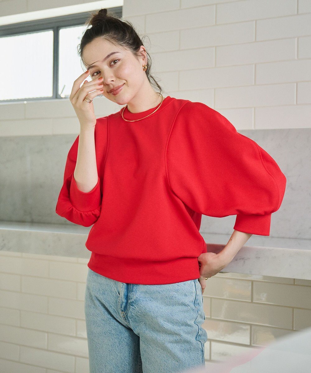 #Newans ラウンドスリーブカットソー 