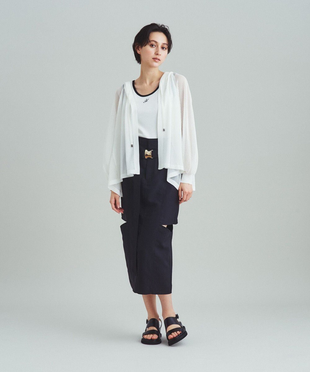 GRACE CONTINENTAL メッシュニットフーディー 